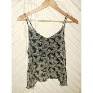Forever 21 Palm Leaf print Open back tank top